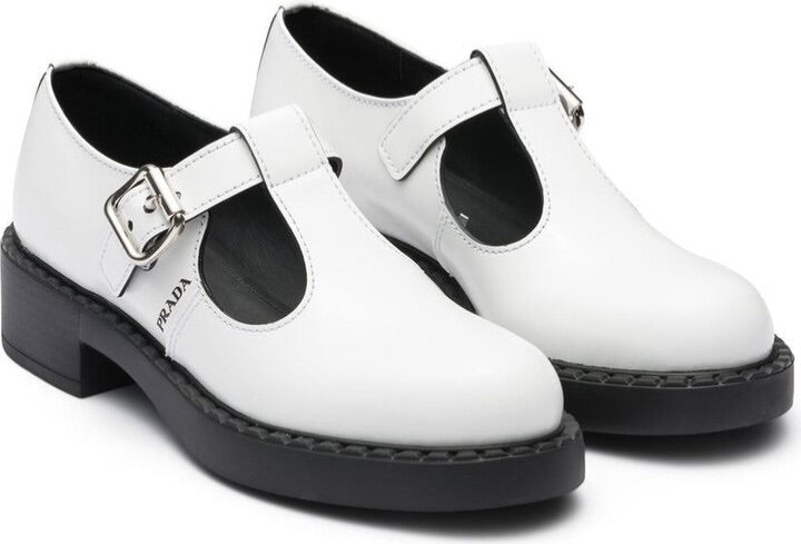 Prada Brushed-Effect Mary Jane 50mm T-strap 39