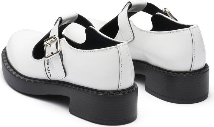 Prada Brushed-Effect Mary Jane 50mm T-strap 39