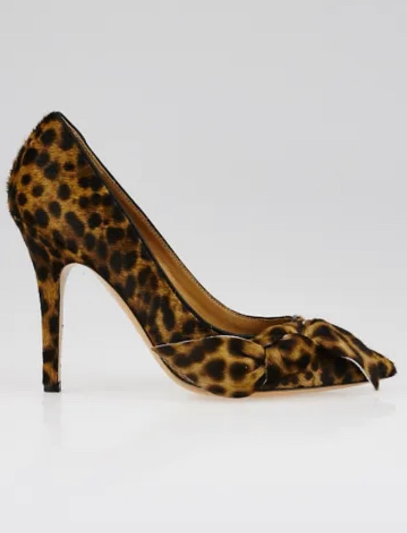 Isabel Marant Leopard Print Calf hair Pump 37