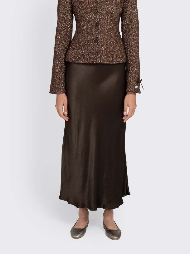 Minimum Valentinas Midi Skirt In Ivy 38
