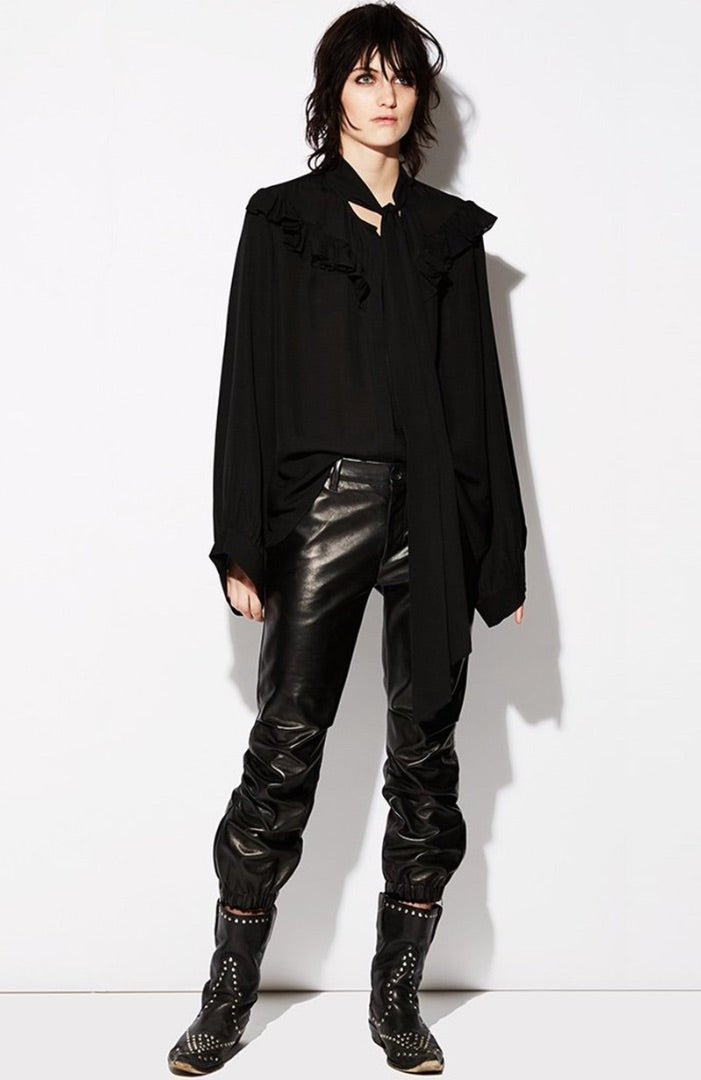 Nili Lotan Leather Jogger 0