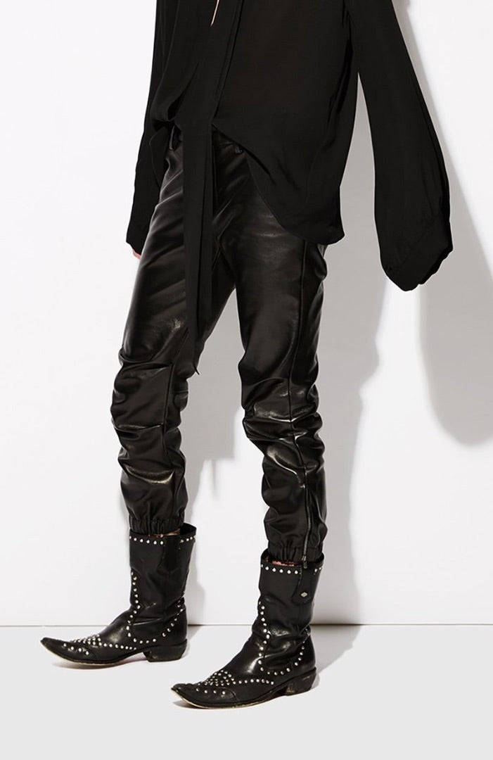 Nili Lotan Leather Jogger 0