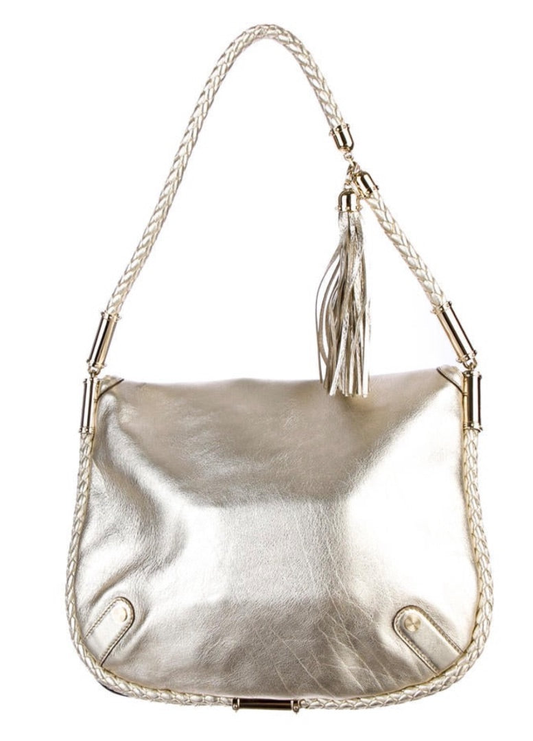 Gucci Britt Tassel Bag Metallic