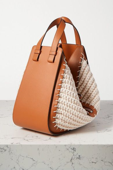 Loewe HAMMOCK CROCHET AND LEATHER HANDBAG.