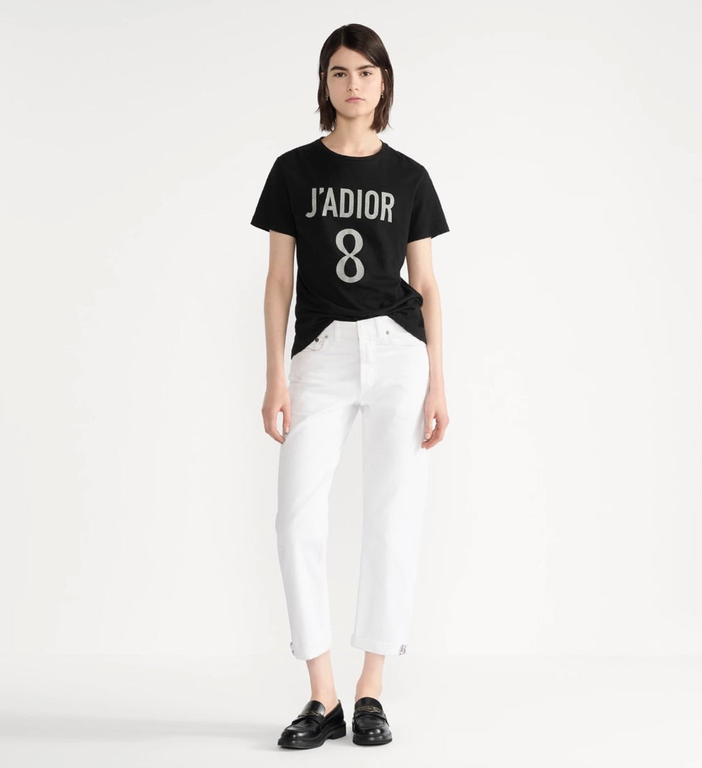 Christian Dior Black Cotton/Linen Tee S