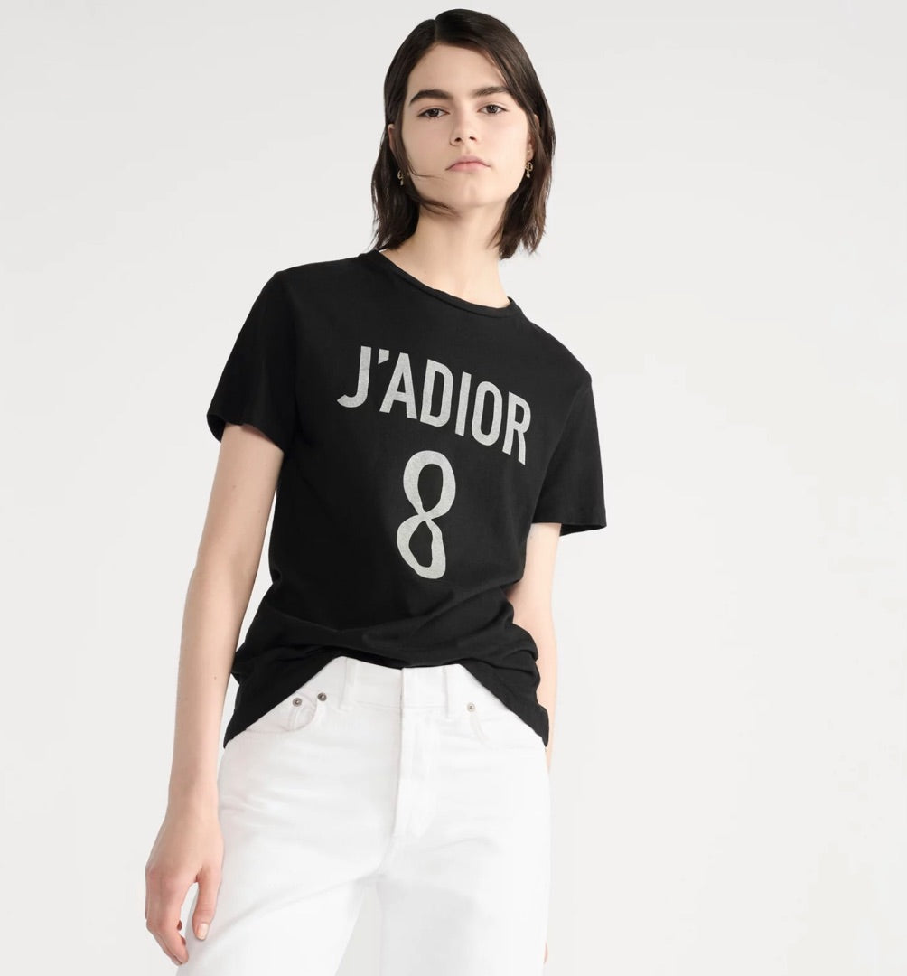 Christian Dior Black Cotton/Linen Tee S