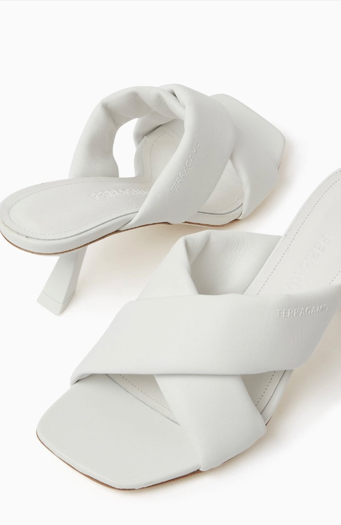 Ferragamo 55mm sandals white 7