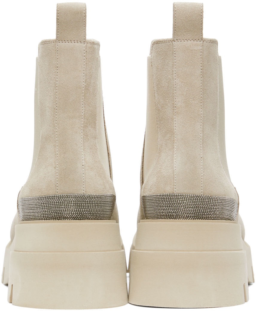 Brunello Cucinelli Grey Suede Chelsea Boot 41