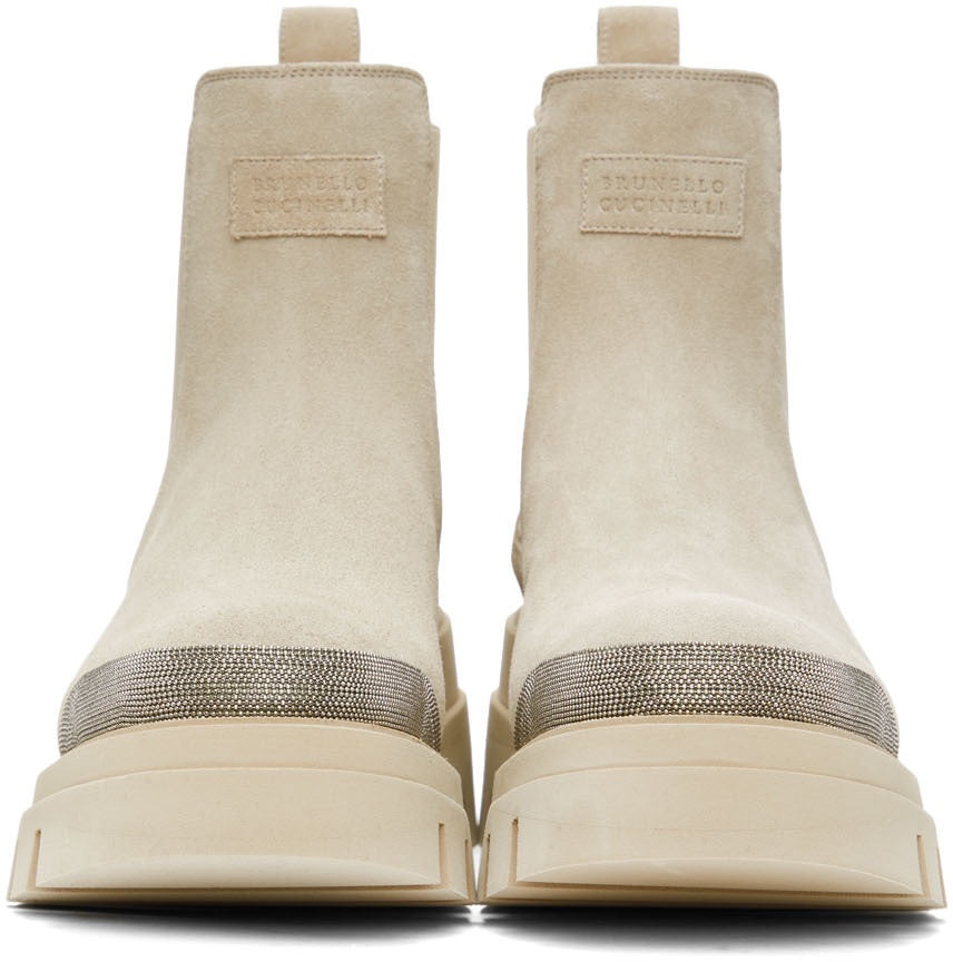 Brunello Cucinelli Grey Suede Chelsea Boot 41