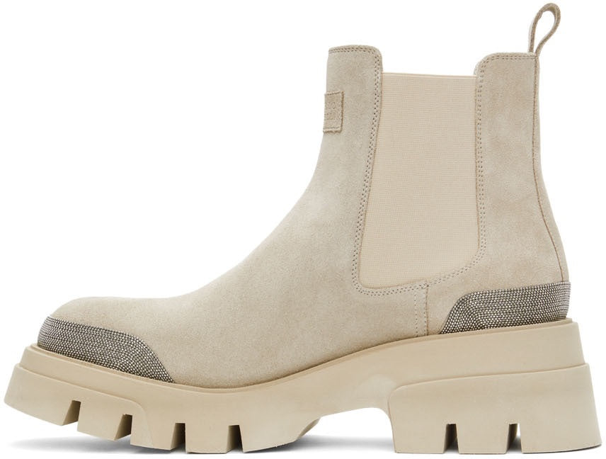 Brunello Cucinelli Grey Suede Chelsea Boot 41