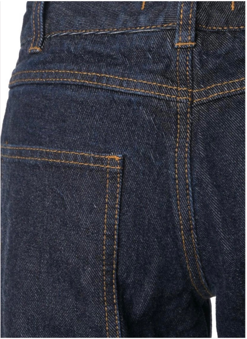 Tibi Quinn Dark Denim Crop Taper 26