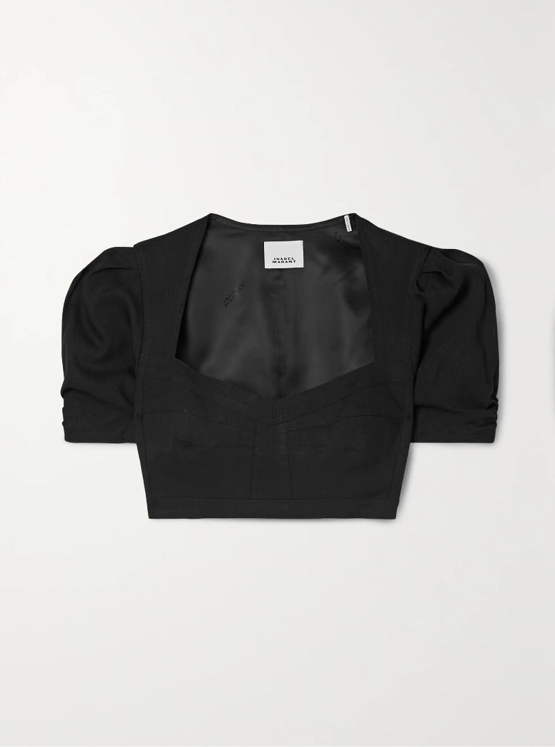 Isabel Marant Fania Top in Black - Size 36