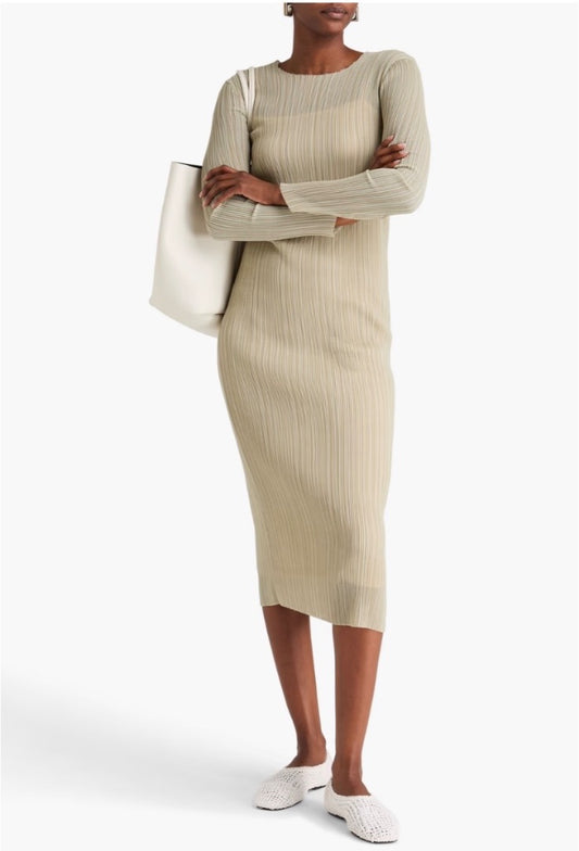 Vince Long Sleeve Crew Neck Dress M