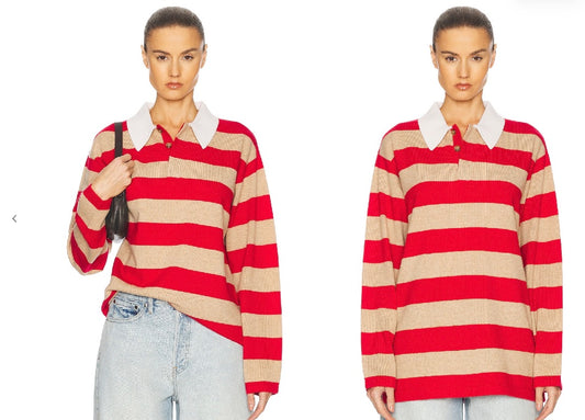 Guest In Residence Stripe Rugby Cashmere S/M