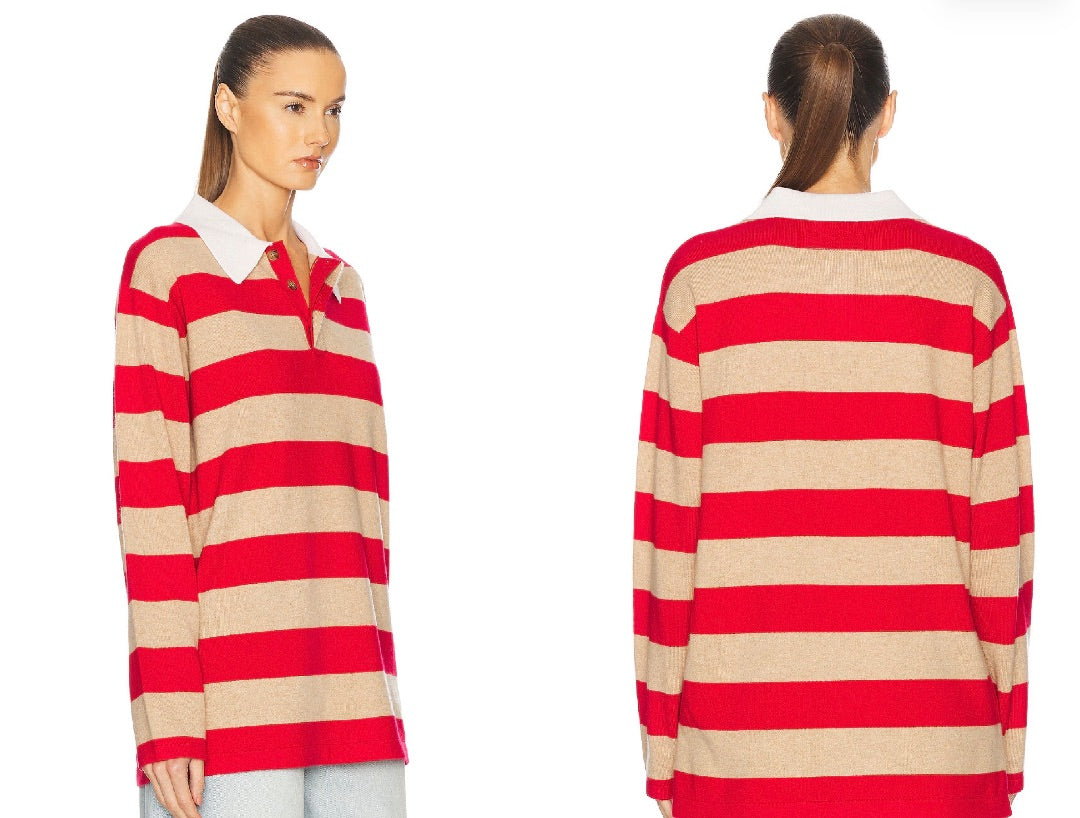 Guest In Residence Stripe Rugby Cashmere S/M