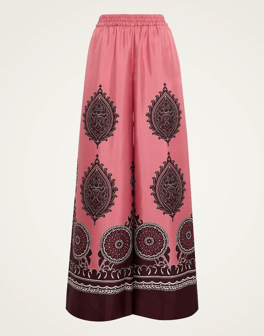 LA Double J Foulard Shirt & Palazzo Pant in Oltranrno SET - Size Small