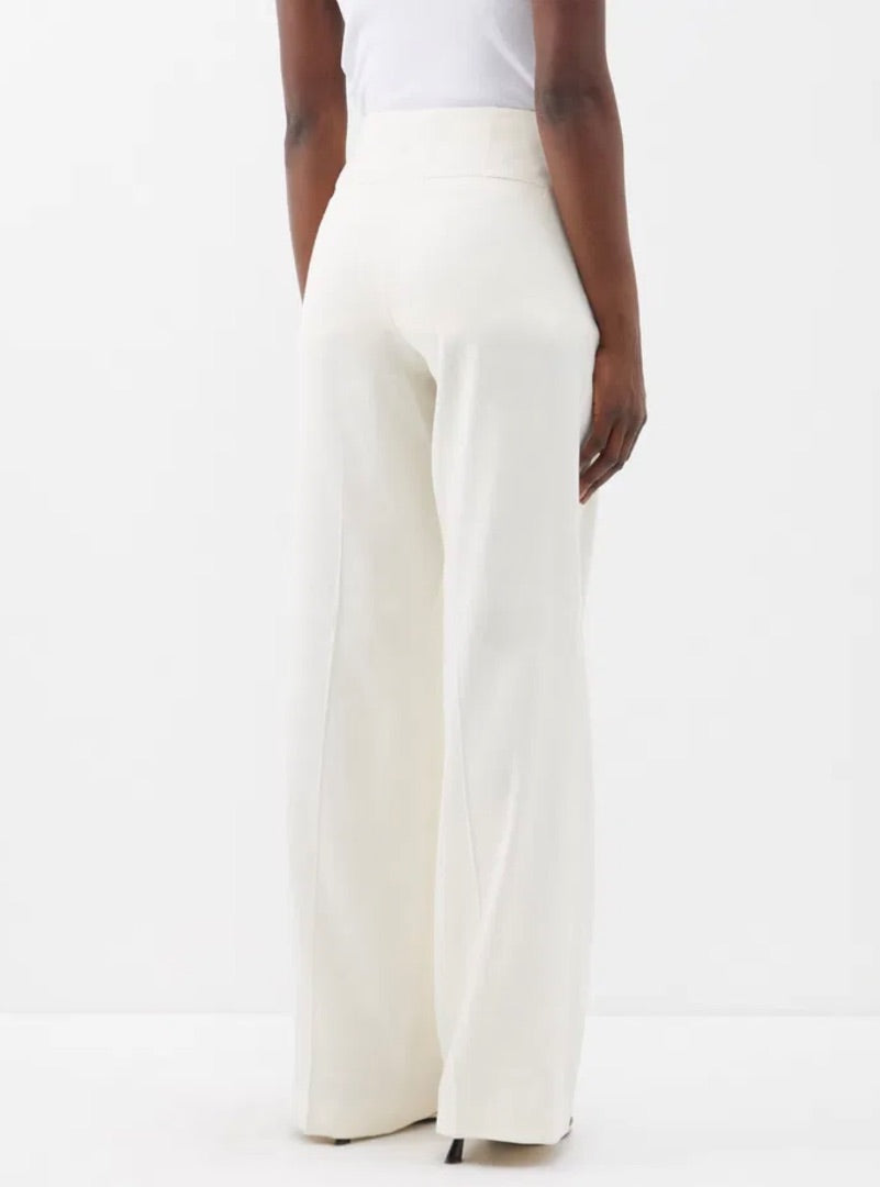 Frame High Rise Linen Trouser 4