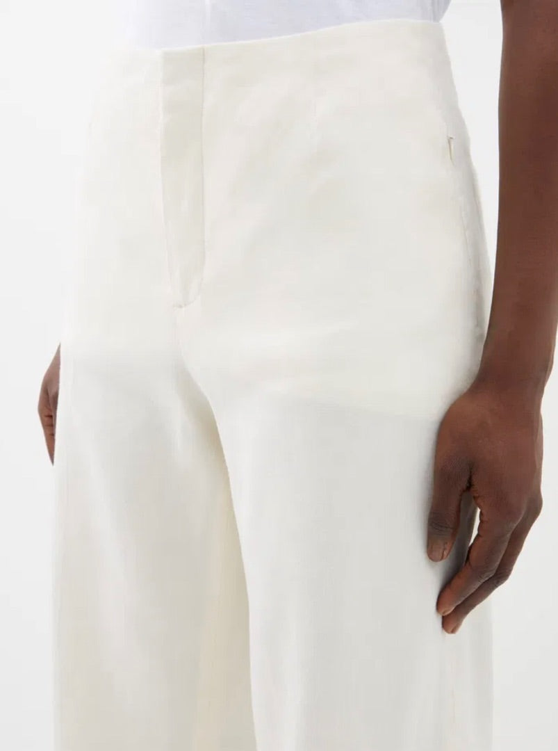 Frame High Rise Linen Trouser 4