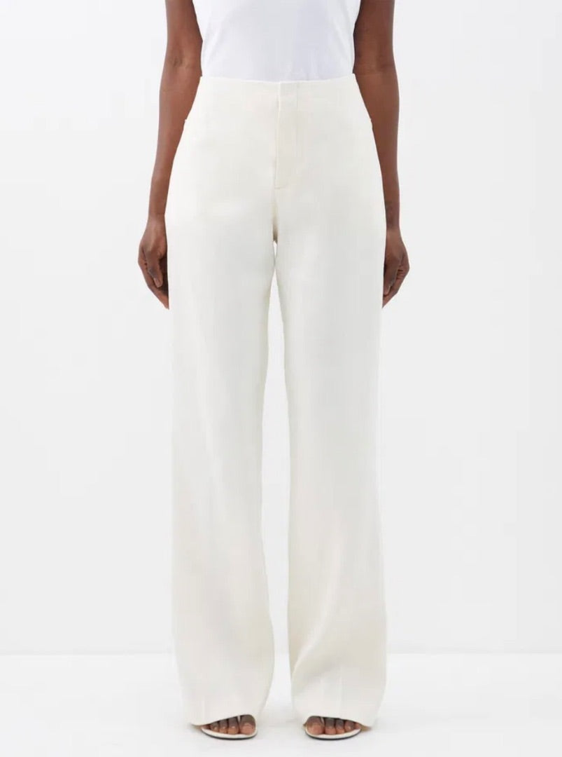 Frame High Rise Linen Trouser 4