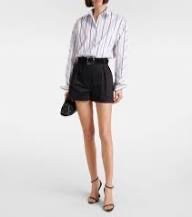 Sportmax Unico cotton Blend Black shorts 4