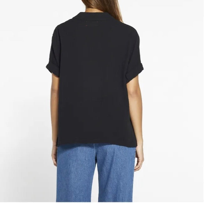 Xirena Black Avery Cotton Muslin top S