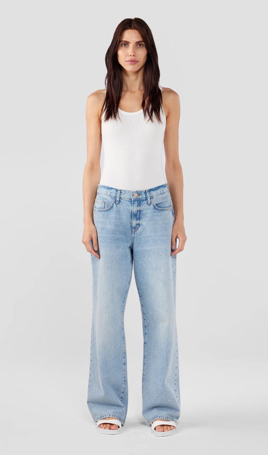 Ms. Miley Mid-Rise Baggy Jean - Stardust Medium Indigo BNWT - Size 26