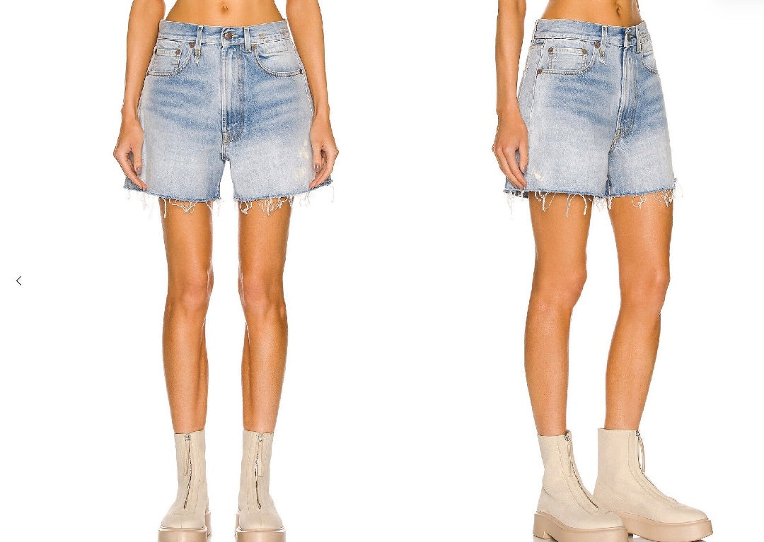 R13 Rose Baggy Short Stevie Blue 24