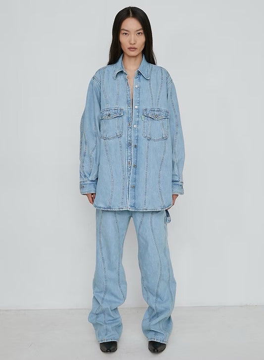Haikure Octavia Wave Blue Sea Jacket S (oversized)