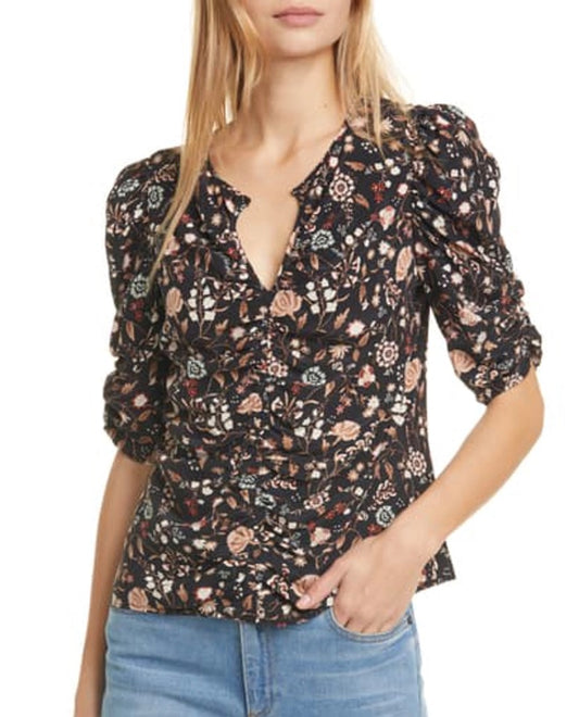 Frame Kate Ruched Blouse S