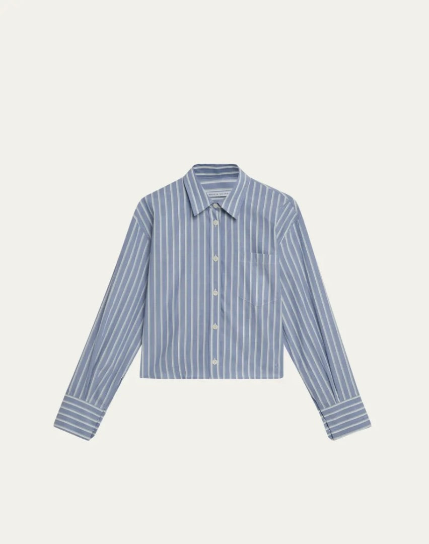 Maria McManus Stripe Pleated Short and crop shirt set XS