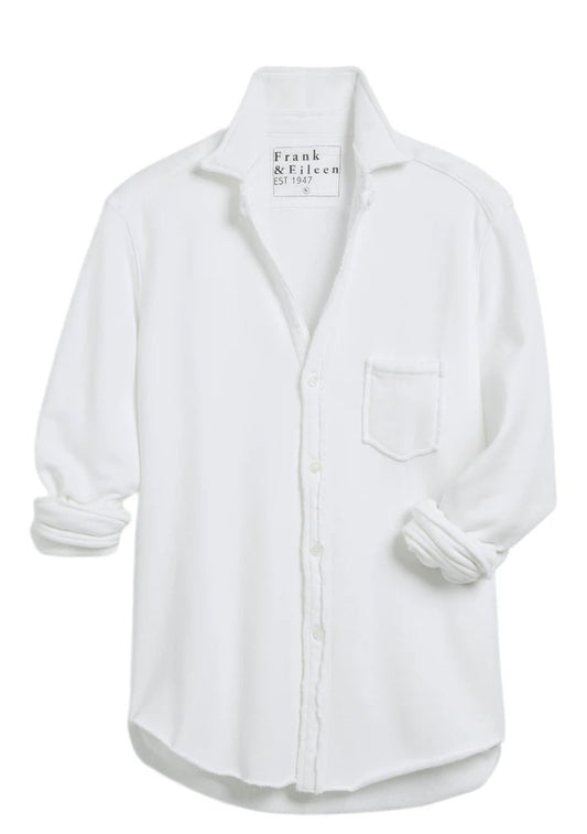 Frank & Eileen  White Button up and Crop Sweat S