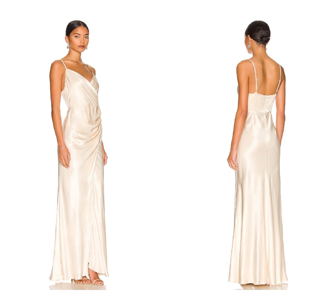 Shona Joy La Lune Cross Draped Maxi Dress 4