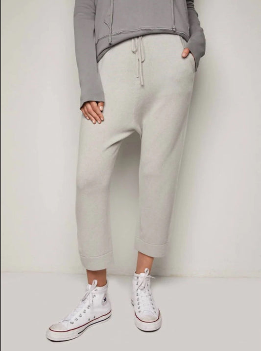 Nili Lotan Paris Cashmere Joggers in Light Grey - Size M