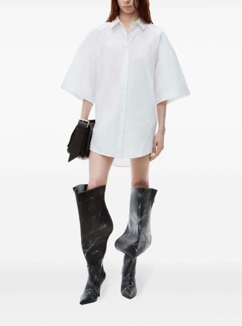 Alexander Wang Short Sleeve Shirtdress XS