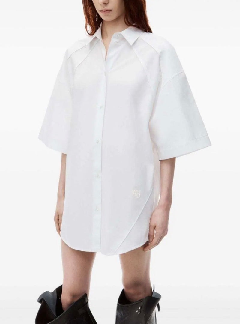 Alexander Wang Short Sleeve Shirtdress XS