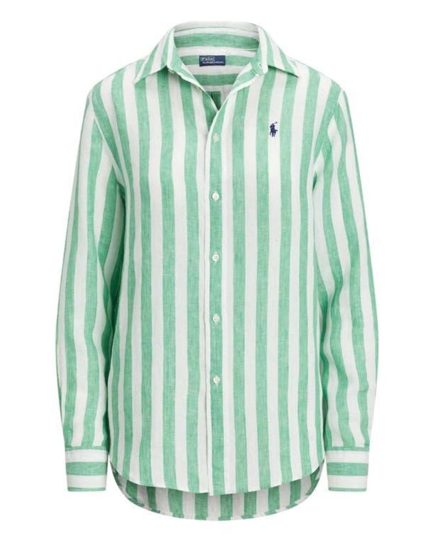 Ralph Lauren Linen Stripe Polo Shirt M