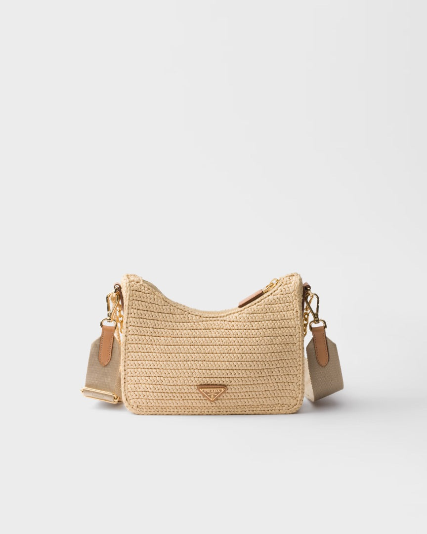 Prada Raffia Re-Edition Shoulder Bag