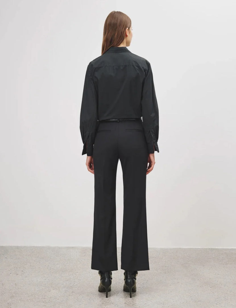 Nili Lotan Cropped Corette Pant in Black - Size 4