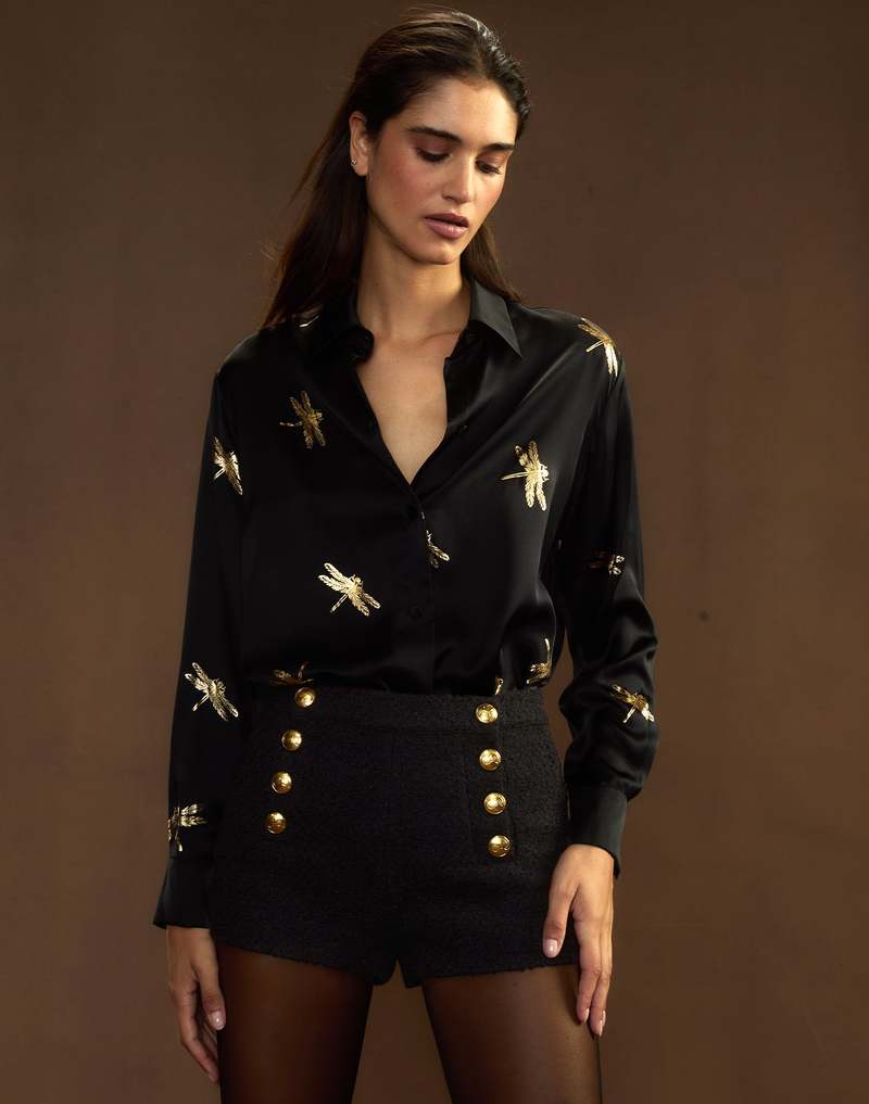 Cynthia Rowley Collectible Silk Blouse XS