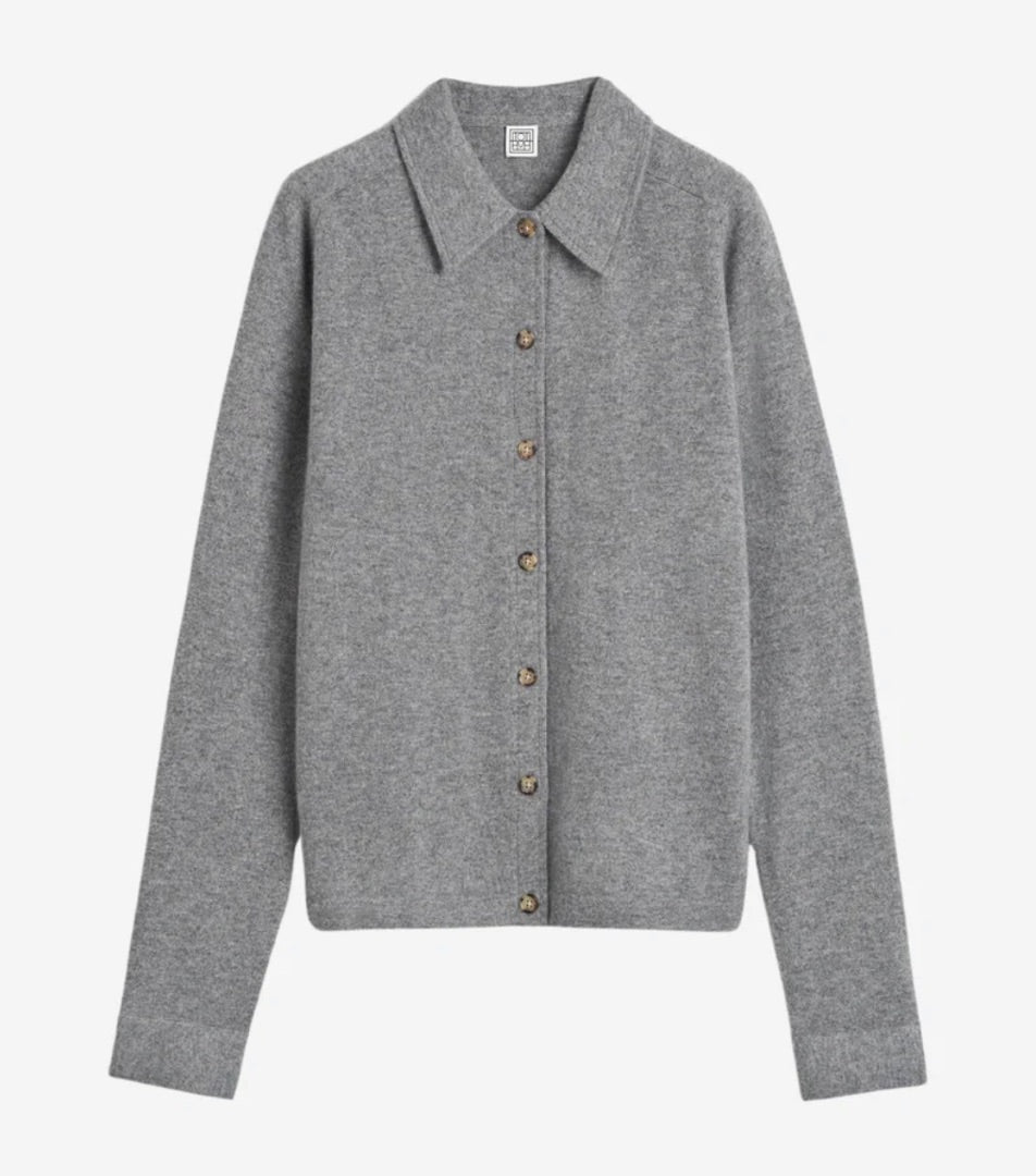 Toteme Cashmere Shirt in Grey - Size XS