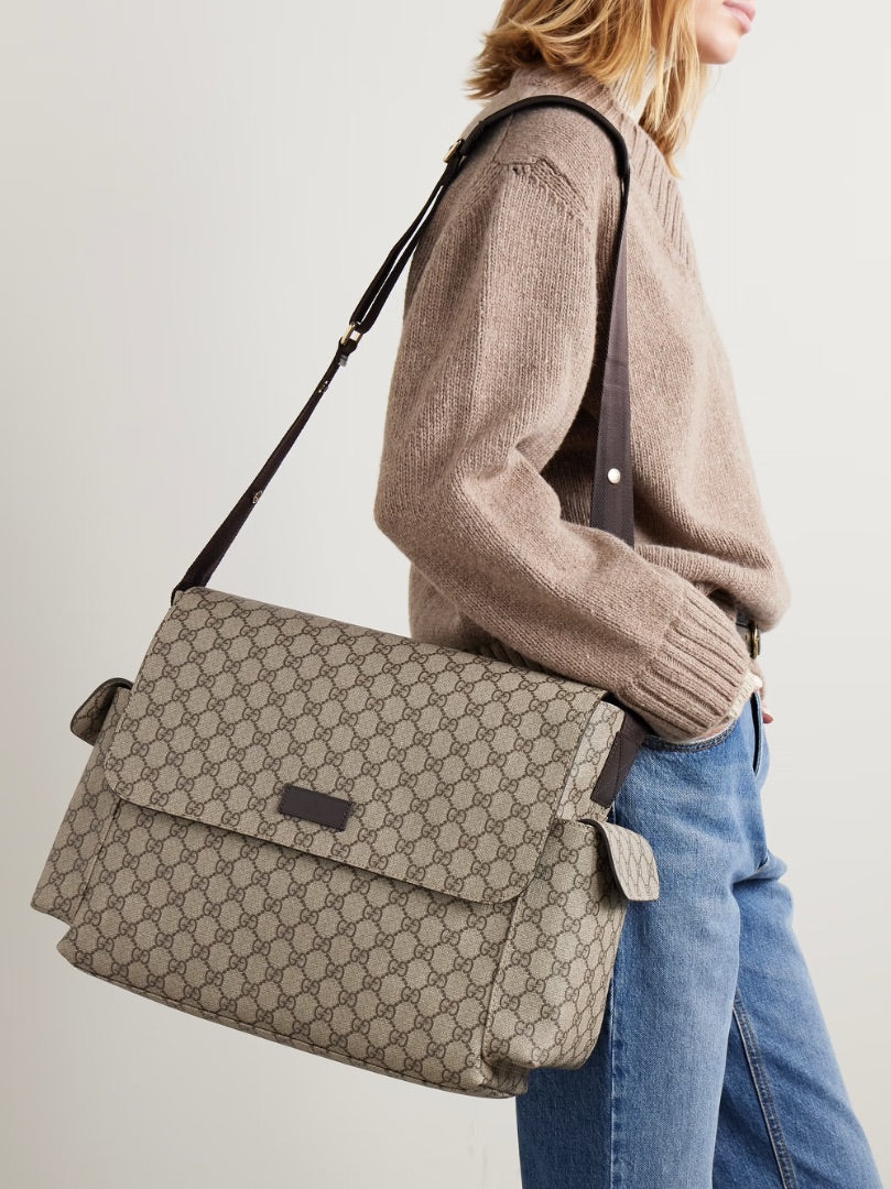 Gucci Ophidia printed coated canvas diaper bag