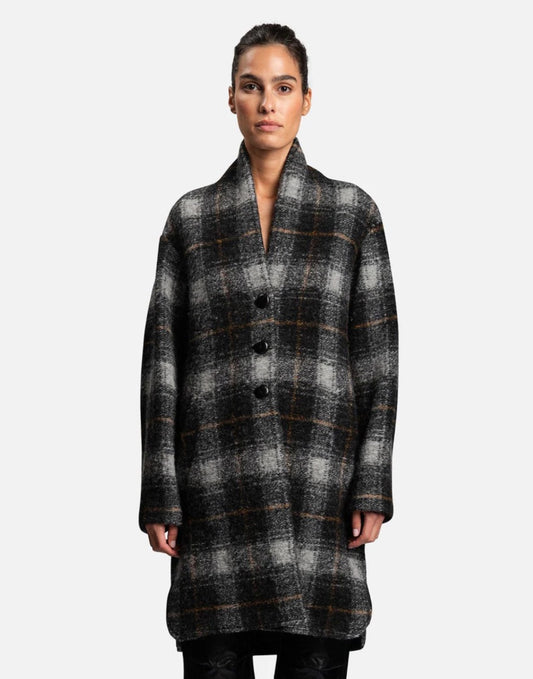 Isabel Marant Gabriel Coat In Anthracite - Size 34