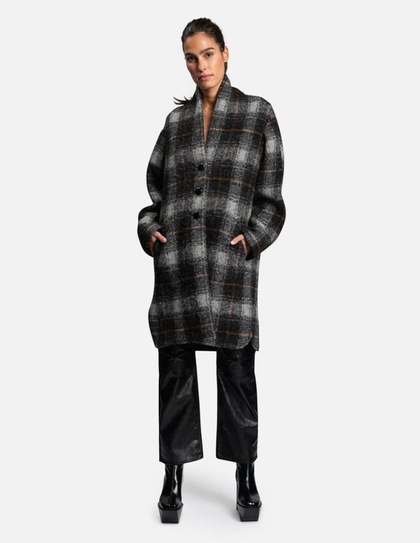 Isabel Marant Gabriel Coat In Anthracite - Size 34