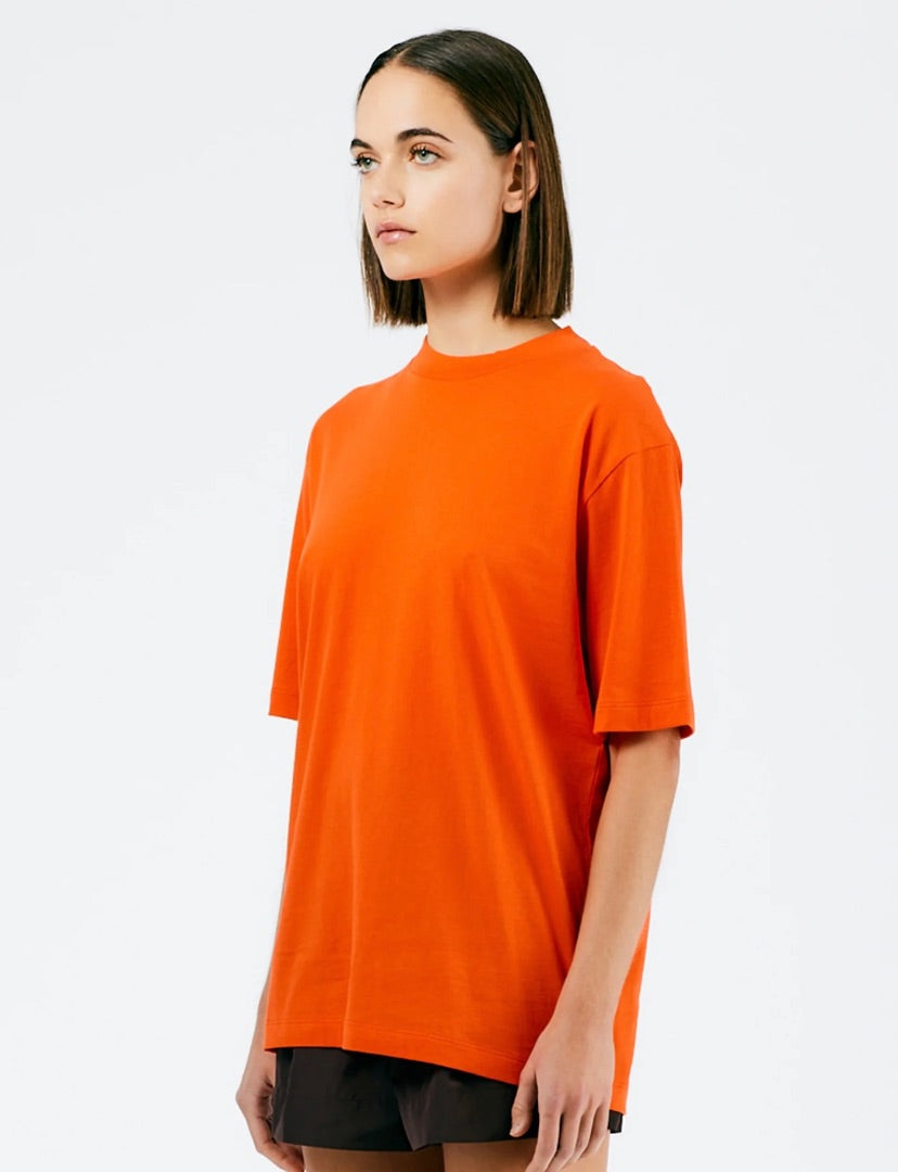 Tibi Poppy Red Mock Neck Tee XS