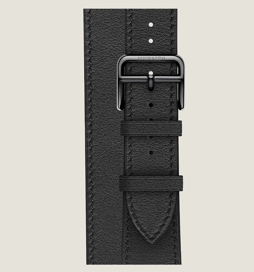 Hermès Band Apple Watch Double Tour 45 mm In Black