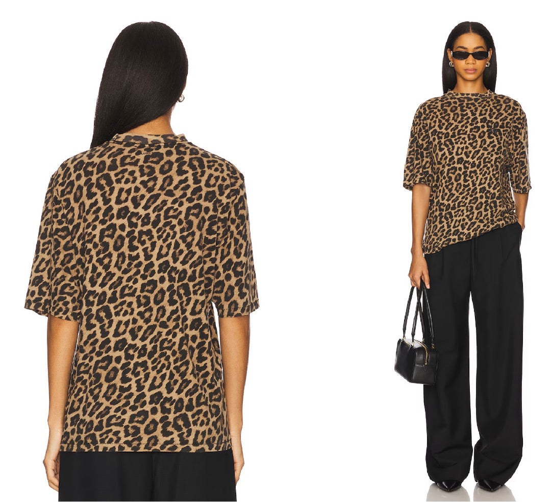 Anine Bing Avi Tee Leopard S