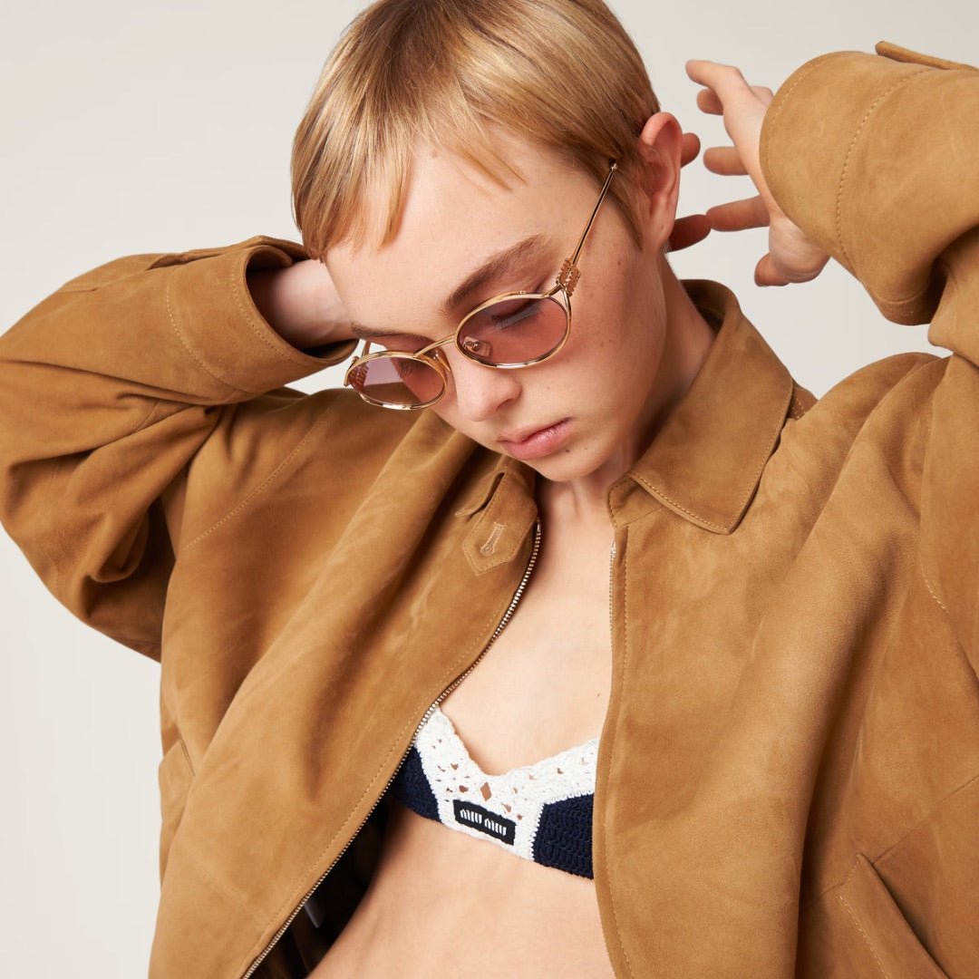 Miu Miu Beg Pink Sunglasses
