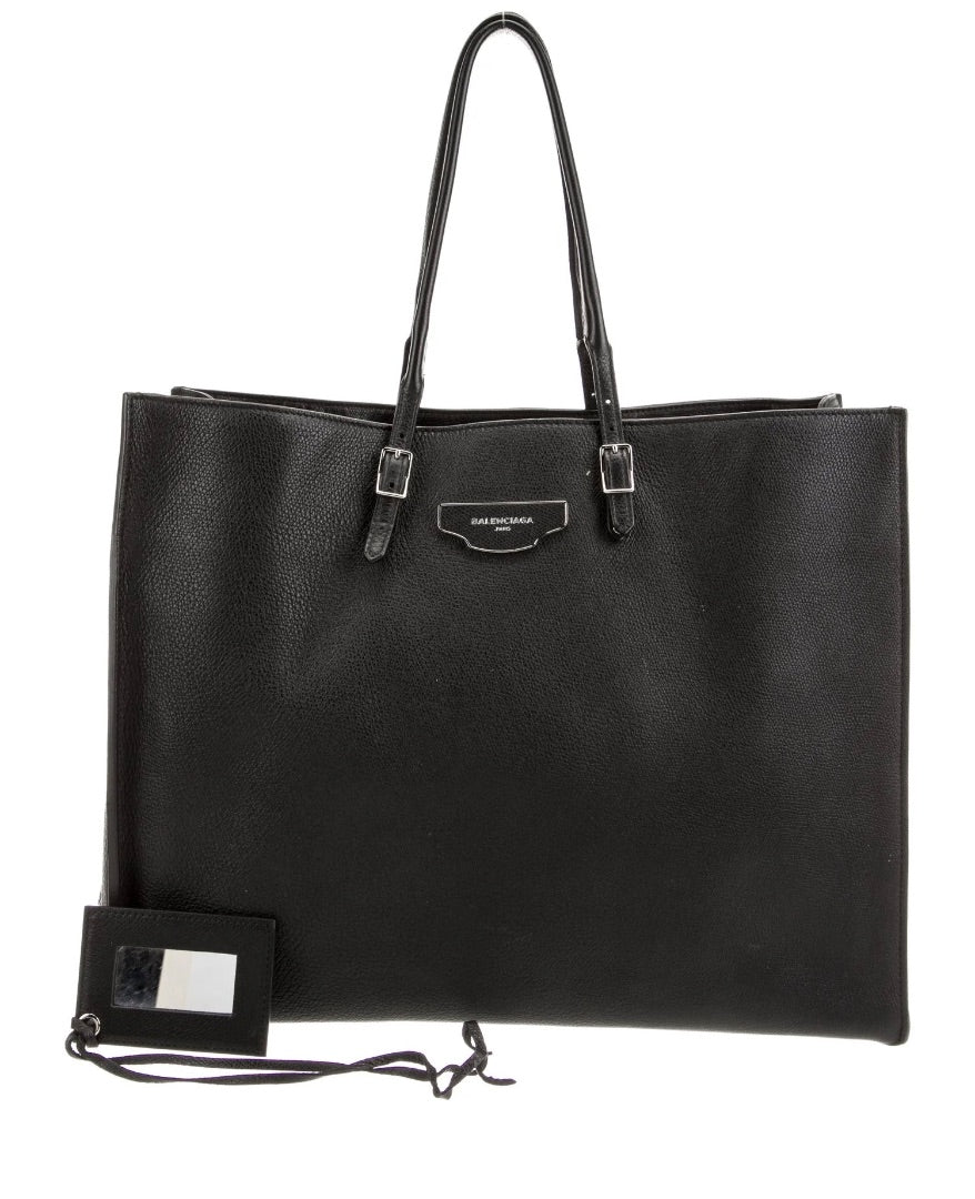 Balenciaga Black Papier A6 Zip Around Bag