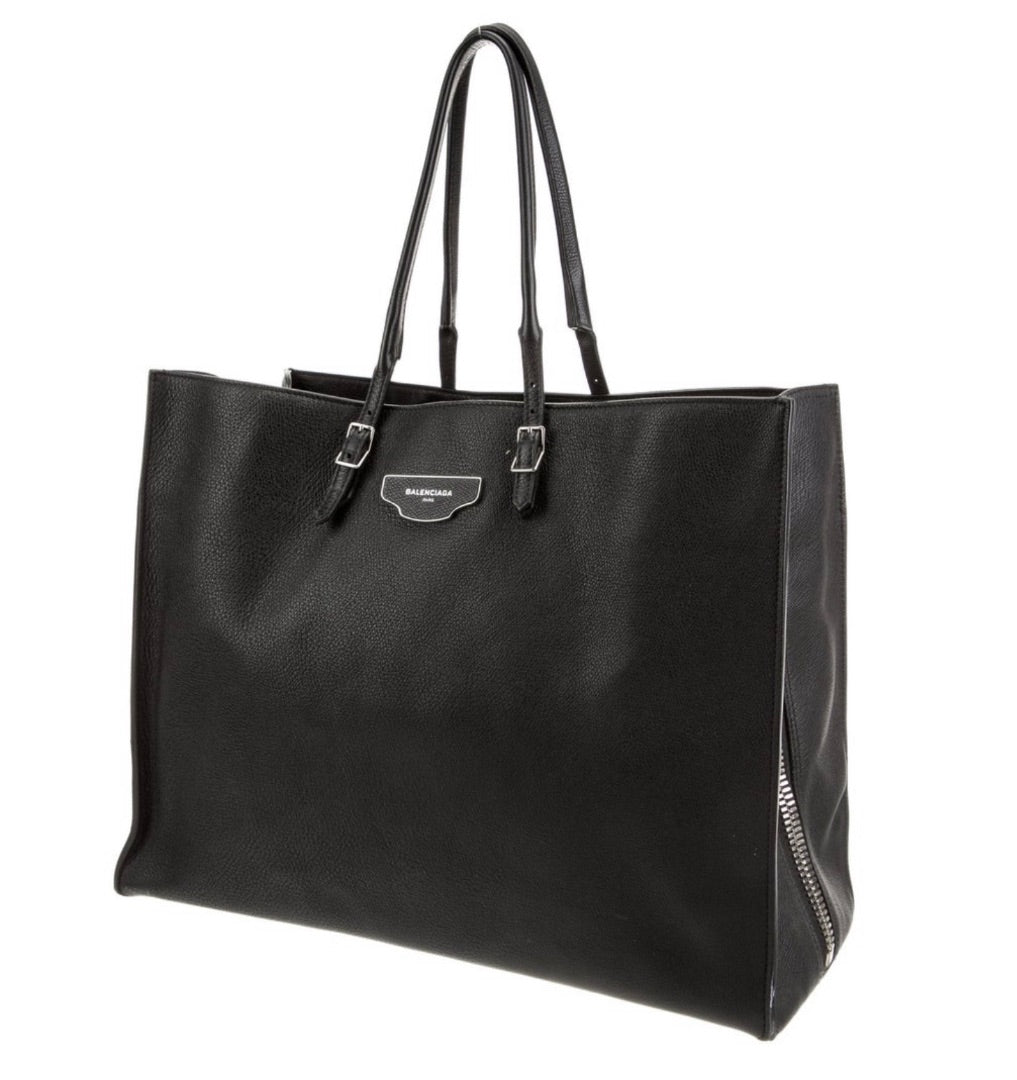 Balenciaga Black Papier A6 Zip Around Bag