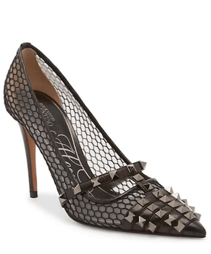 Valentino Garvani 100mm Alcove Fishnet Pump 38